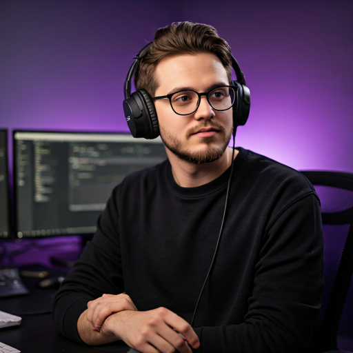 Profesyonel stüdyoda yayın hazırlığı yapan TikTok içerik üreticisi