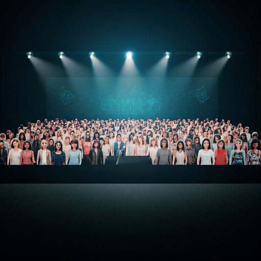 Dijital topluluk ve canlı yayın etkileşimi görseli