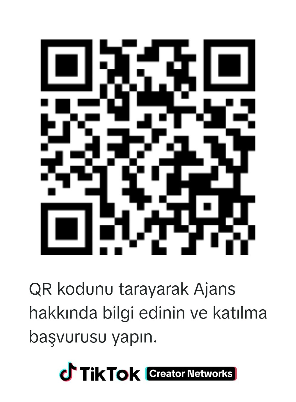 APIQ Live TikTok ajans başvuru QR kodu